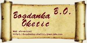 Bogdanka Oketić vizit kartica